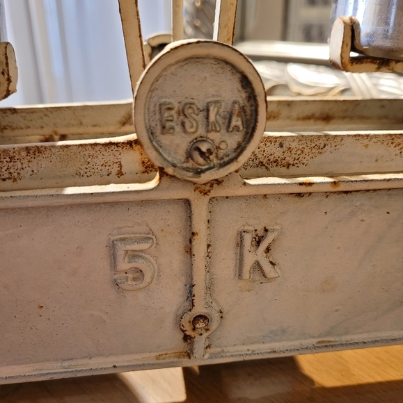Antique ESKA 5k cast iron scale and brass weights. - Picture 13 of 16